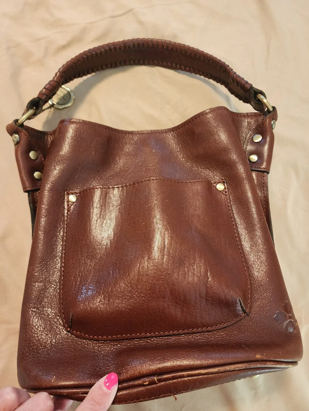 Patricia Nash 10th Anniversary Brown Tooled Leather Tassel Bag Fall 2010 Collect
